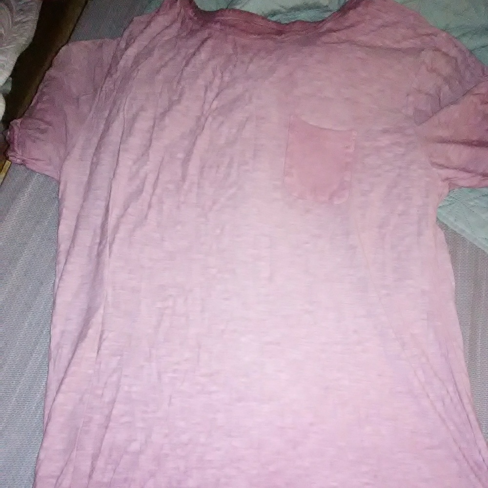 Mens polyester cotton blend longer length tee